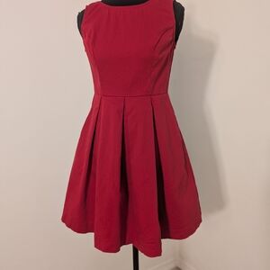 Elegant Red Sleeveless Dress